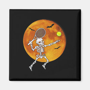 Skeleton Tennis Halloween Racket LL Magneet