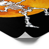 Skeleton Tennis Halloween Racket LL Poster (Hoek)