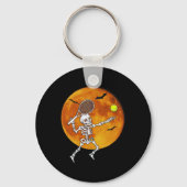 Skeleton Tennis Halloween Racket LL Sleutelhanger (Voorkant)