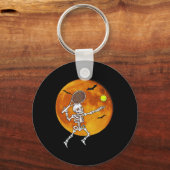 Skeleton Tennis Halloween Racket LL Sleutelhanger (Voorkant)