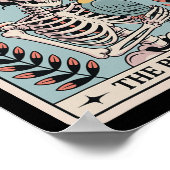 Skeleton The Bird Lady Tarot Card Skeleton Hallowe Poster (Hoek)
