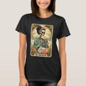 Skeleton The Crocheter Mom Tarot Card Knitter Croc T-shirt (Voorkant)
