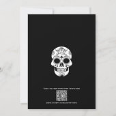 Skeleton Toasts Wine Simple Fun Halloween Kaart (Achterkant)