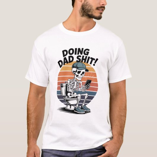 Skeleton Toilet Dad T-shirt (Voorkant)