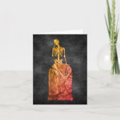 Skeleton Tombstone Cute Halloween Note Kaart (Voorkant)