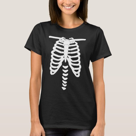 Skeleton Torso Halloween T-shirt (Voorkant)