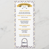 Skeleton Trouwprogramma - Marine en Mosterd Programmakaart (Achterkant)