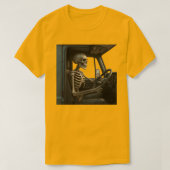 Skeleton Truck Driver Mannen Basic T-shirt (Design voorkant)