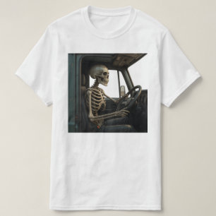Skeleton Truck Driver Mannen waarde T-shirt