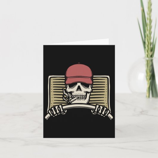Skeleton Trucker Lazy Halloween Costume Kaart (Voorkant)