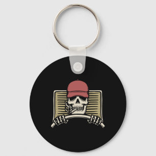 Skeleton Trucker Lazy Halloween Costume Sleutelhanger