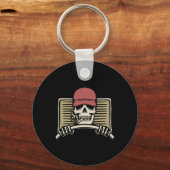 Skeleton Trucker Lazy Halloween Costume Sleutelhanger (Voorkant)