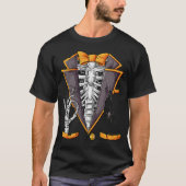 Skeleton Tuxedo Rib Cage Funny Halloween T-shirt (Voorkant)