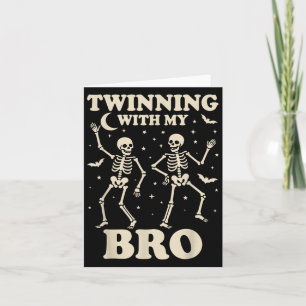 Skeleton Twin Boys Meisjes Beste Vriend, Halloween Kaart