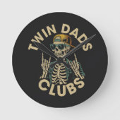 Skeleton Twin Dads Club Ronde Klok (Voorkant)