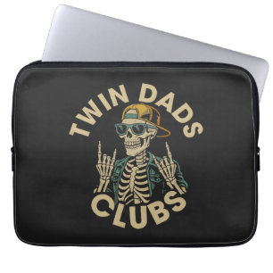 Skeleton Twin Vaders Club Laptop Sleeve