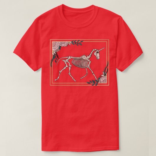 Skeleton Unicorn T-shirt (Design voorkant)