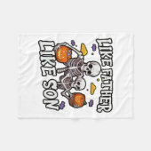 Skeleton Vader Zoon bijpassende Halloween kostuum Fleece Deken (Voorkant (Horizontaal))