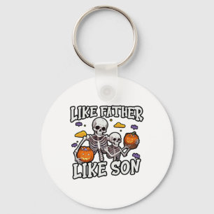 Skeleton Vader Zoon bijpassende Halloween kostuum Sleutelhanger