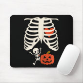 Skeleton van Halloween zwangerschapskoppels kostuu Muismat (Met muis)