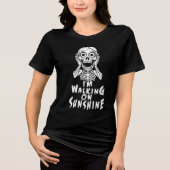 Skeleton Vibes: Walking on Sunshine! Tri-Blend Shirt (Voorkant)