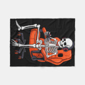 Skeleton Video Game Halloween For Men Boys Kids To Fleece Deken (Voorkant (Horizontaal))