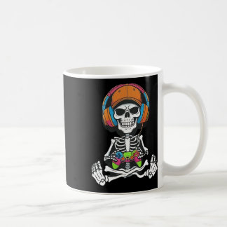 Skeleton Video Game Halloween Gaming Gamer Boys Me Koffiemok