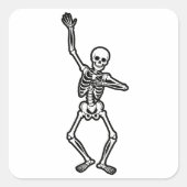 Skeleton Vierkante Sticker (Voorkant)