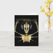 Skeleton Vintage Tool Shake Handyma Sarcastic Musi Kaart (Gele Bloem)