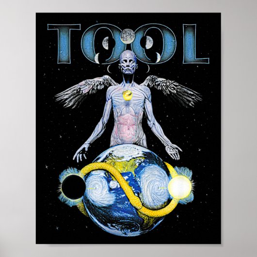 Skeleton Vintage Tool Shake Handyma Sarcastic Musi Poster (Voorkant)