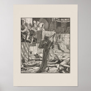 Skeleton Violin Dance of Death Skull Music Poster