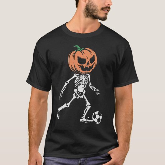 Skeleton Voetballer - Sportvibe Halloween T-shirt (Voorkant)