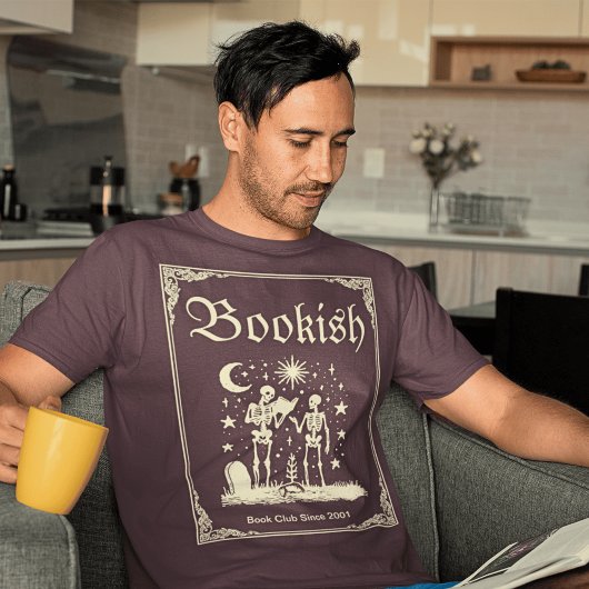 Skeleton Vrienden Lezen Boek Liefhebber Esthetisch T-shirt