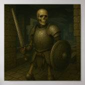 Skeleton Warrior - Sentinel van de Dungeon Maze Poster (Voorkant)