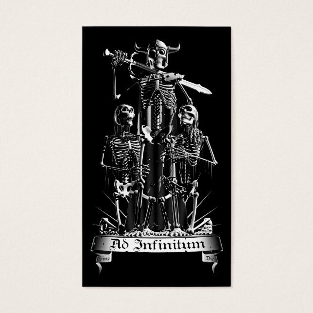 Skeleton Warrior Visitekaartje (Voorkant)