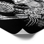 Skeleton Wedding Bride and Groom Day Dead Hallowee Poster (Hoek)