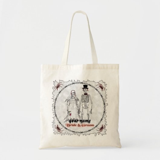 Skeleton Wedding canvas tas (Voorkant)