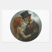 Skeleton Wedding Couple Decoupage Paper   (Voorkant)