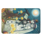 SKELETON WEDING IN CEMETERY MAGNET Rectangle Magneet (Horizontaal)