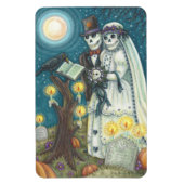SKELETON WEDING IN CEMETERY MAGNET Rectangle Magneet (Verticaal)