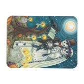 SKELETON WEDING IN CEMETERY MAGNET Rectangle Magneet (Horizontaal)