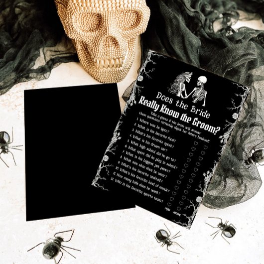 Skeleton weet de bruid echt het bruidegom spel kaart