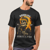 Skeleton Welder in Flames - HoodLife Welder Gift D T-shirt (Voorkant)