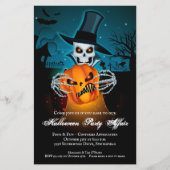 Skeleton Wied Affair Budget Halloween Uitnodiging (Voorkant)