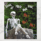 Skeleton Wijn Etiket (Enkel label)