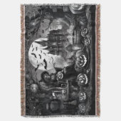 Skeleton Witch Pumpkin Deken (Voorkant Verticaal)