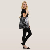 Skeleton Witch Pumpkin Tote Bag (Op model)