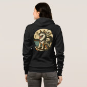 Skeleton with Dog on Haunted Lake Horror Art Hoodie (Achterkant volledig)