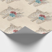 Skeleton with Roses Cadeaupapier (Hoek)