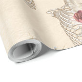 Skeleton with Roses Cadeaupapier (Rol Hoek)